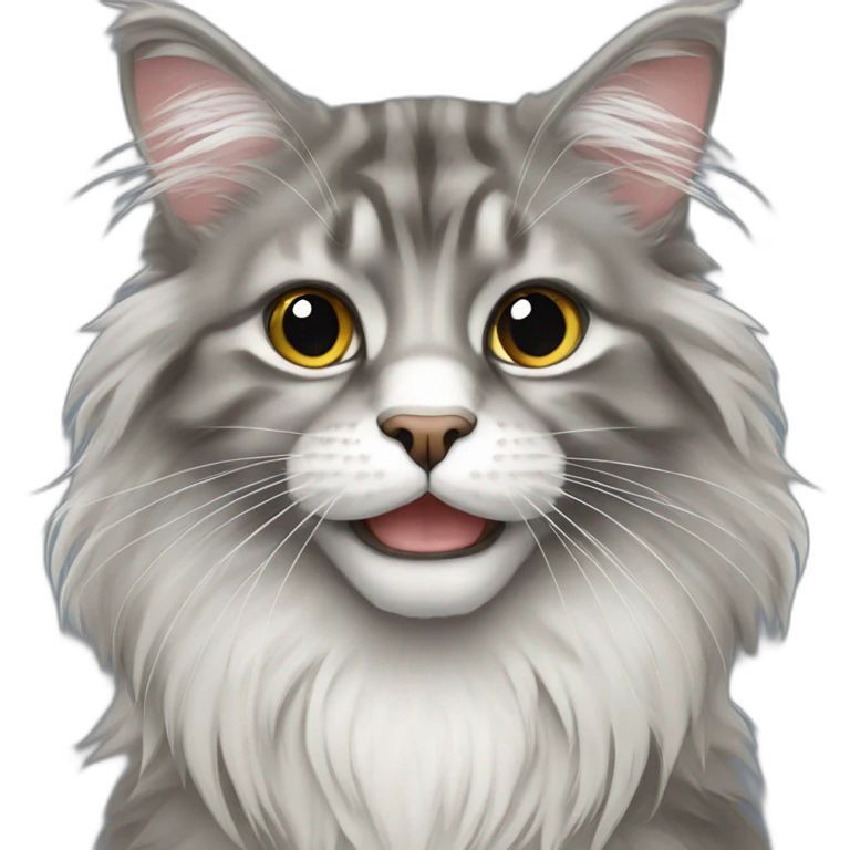 Gris mainecoon emoji