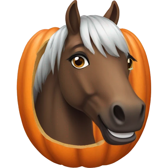 Citrouille cheval emoji