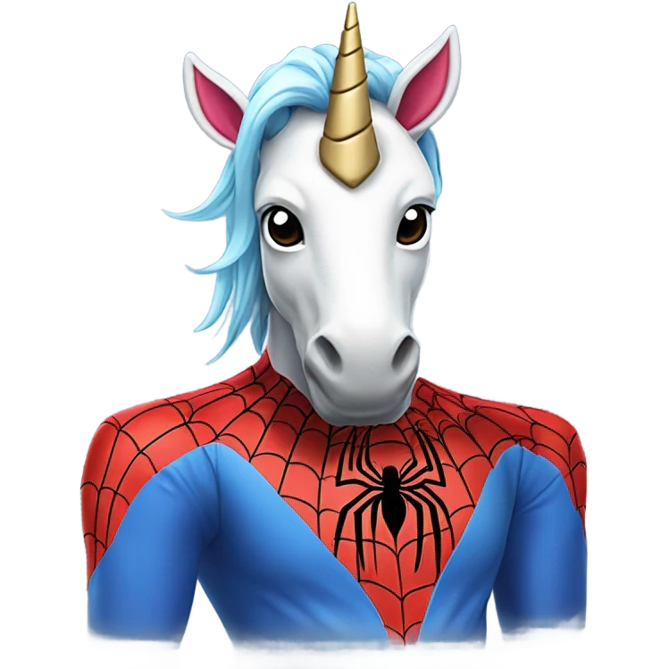 unicorn as Spiderman emoji