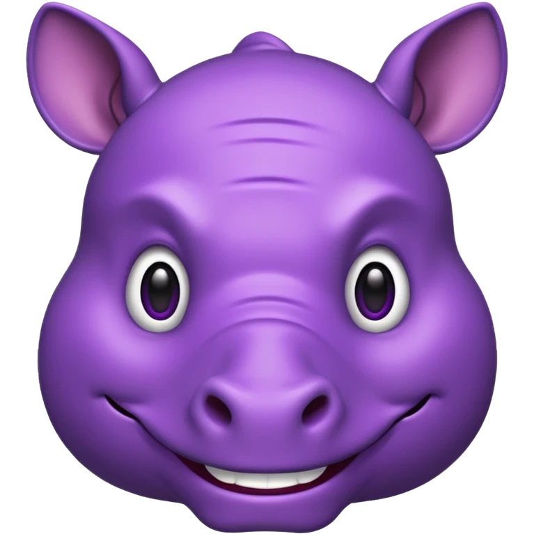 purple rhino face emoji, cartoonish emoji
