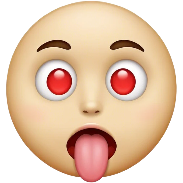 Heart eyes with tongue sticking out emoji