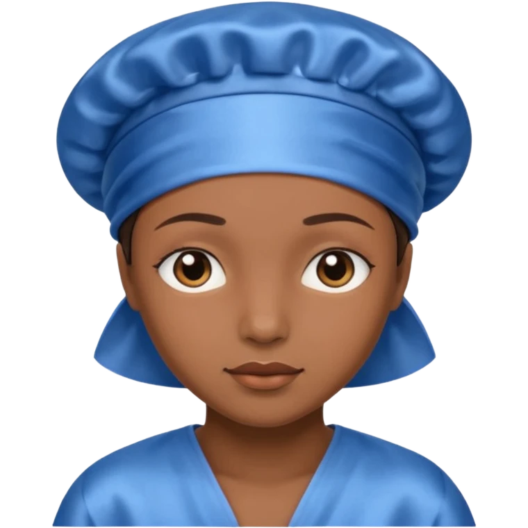  Satin sleep Bonnet emoji brown skin  emoji