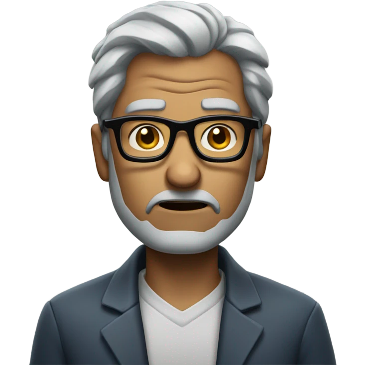 man from Disney up grey hair glasses grumpy face emoji