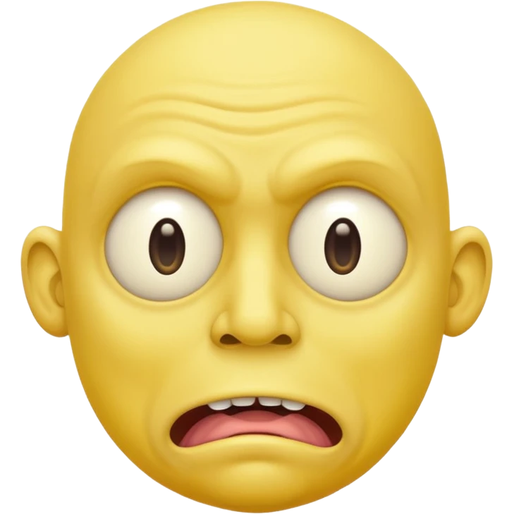 Bog eyed yellow man drooling like a moron emoji