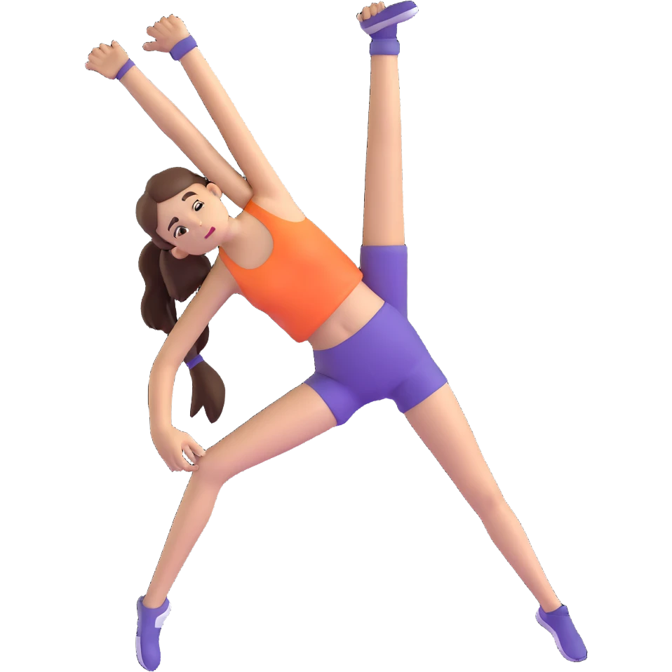 girl doing exercise emoji