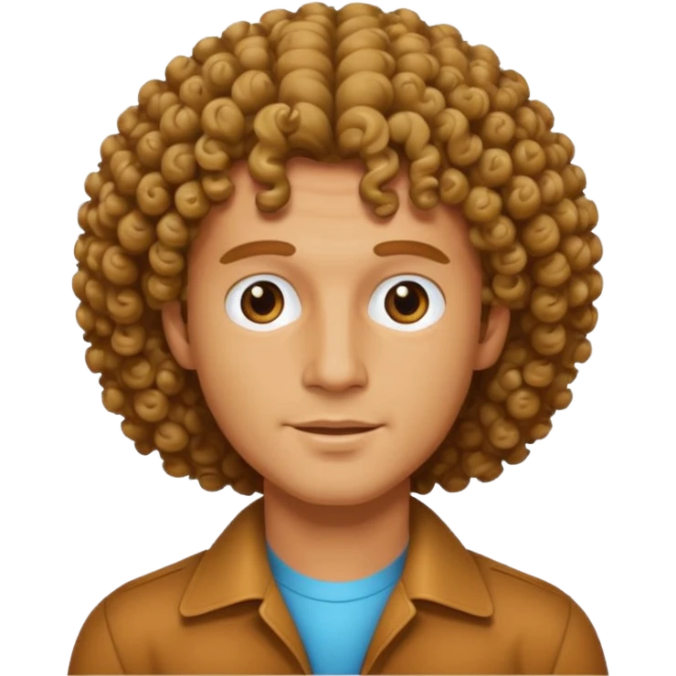 70s 80s men with curly hair style  emoji