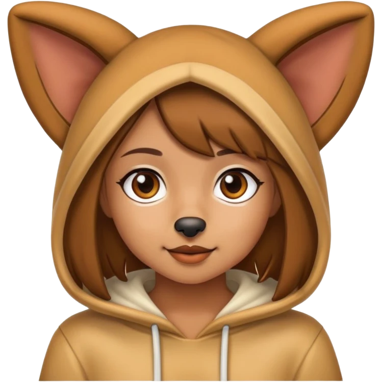Girl dressed like a dog emoji