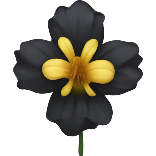  Flor negra  emoji