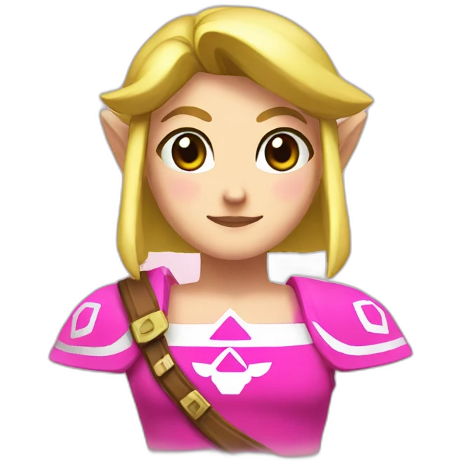 Zelda-link triforce pink alura  emoji