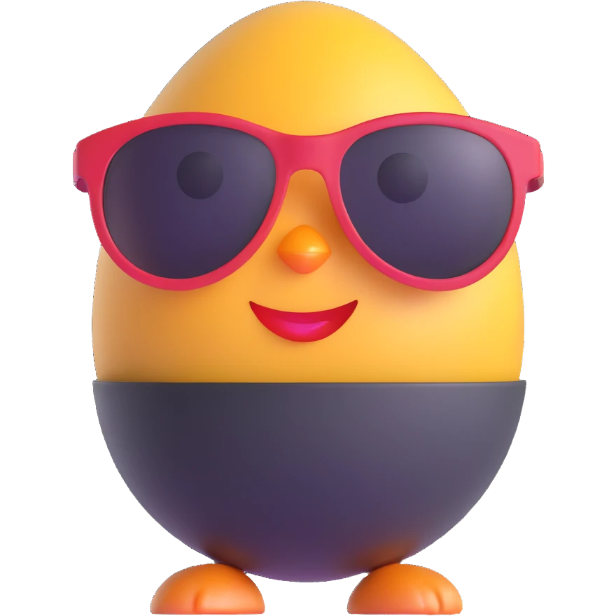 egg with sunglasses emoji
