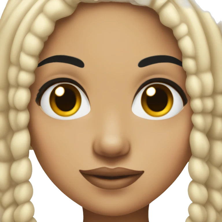 light skin girl with black hair and eyebrow piercing emoji