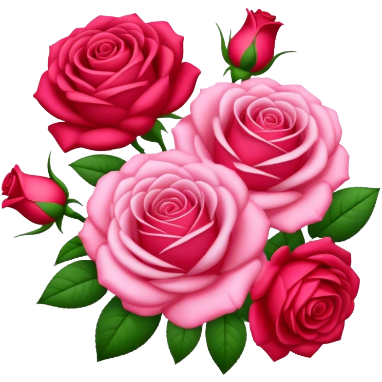Rosa Lilien und rote Rosen emoji