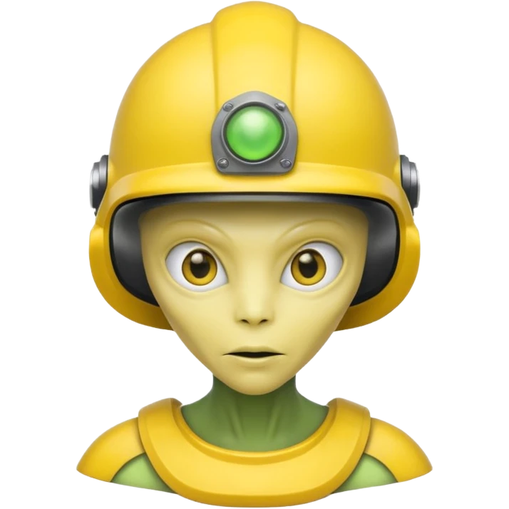  alien with yellow skin, Half body. emoji