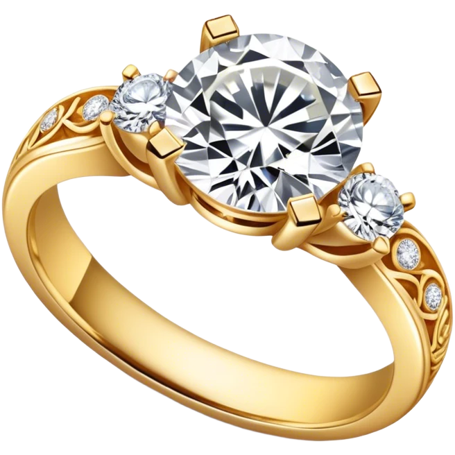 Create a bright and detailed icon representing jewelry art and the craft of making jewelry. The design should feature elements like a sparkling diamond, a gold ring, a jeweler’s tools (such as pliers and a workbench), and some delicate detailing that conveys craftsmanship and luxury. The icon should be clean, vibrant, and visually striking, with a balance of sophistication and creativity. emoji