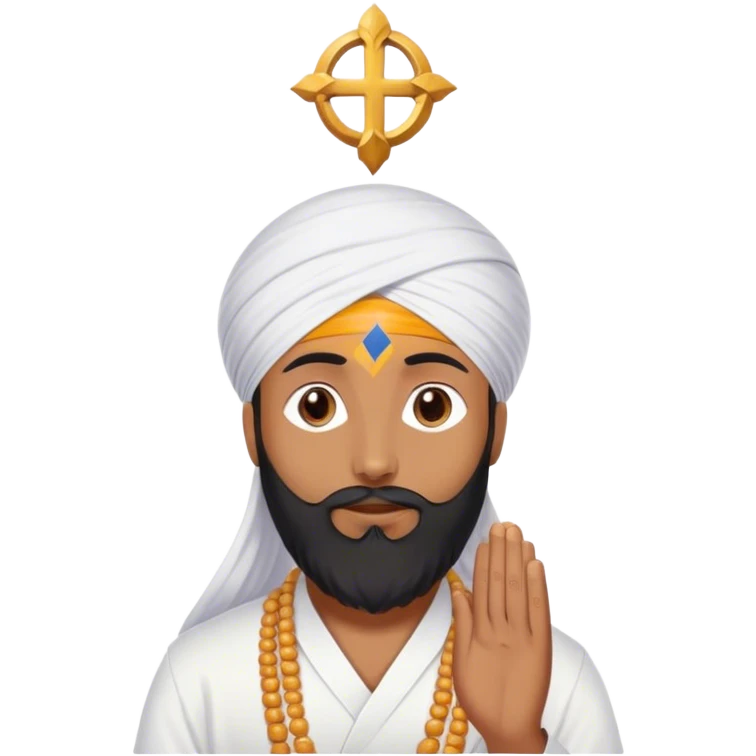 Sikh doing worship emoji