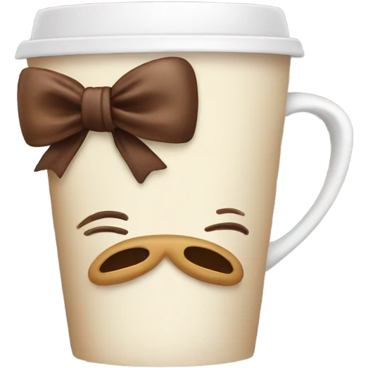 Coffe with bow emoji
