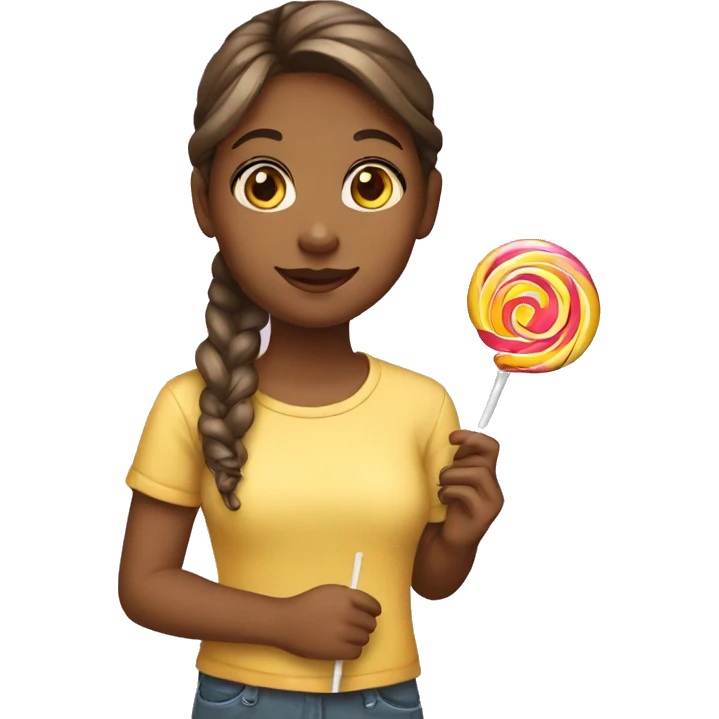 girl with lollipop emoji