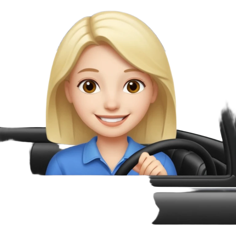 Girl car emoji