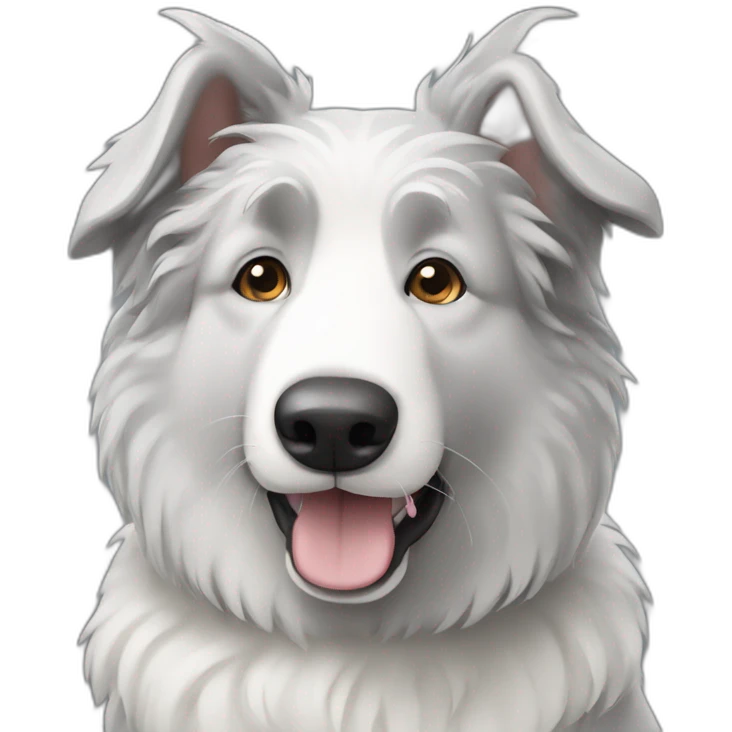 grey and white sheepdog emoji