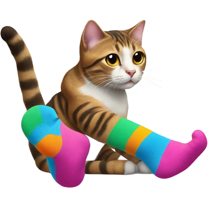 Cat with socks emoji