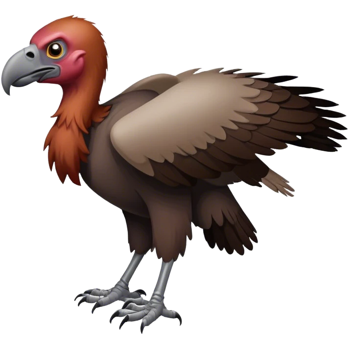 Vulture with reddish head emoji