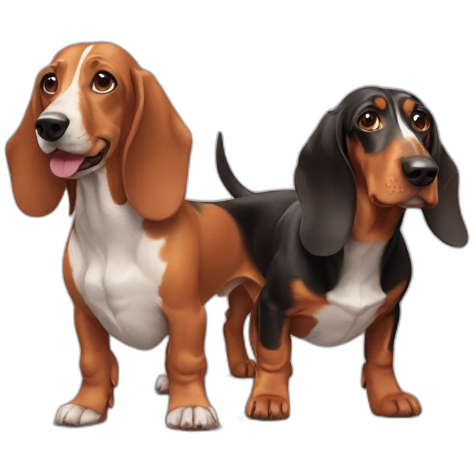 Dachshund and bassethound emoji