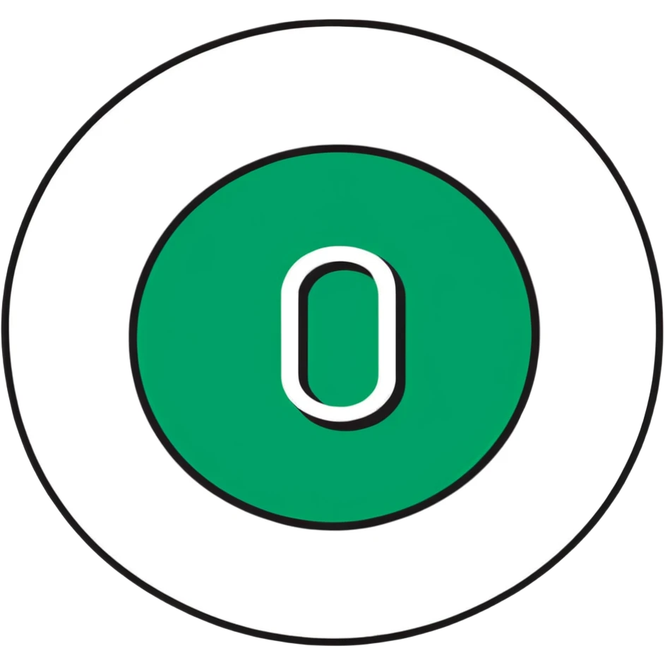 Beautiful Maya fresco-inspired message symbol, perfect circular elements, elegant geometric precision, refined dark green on white emoji