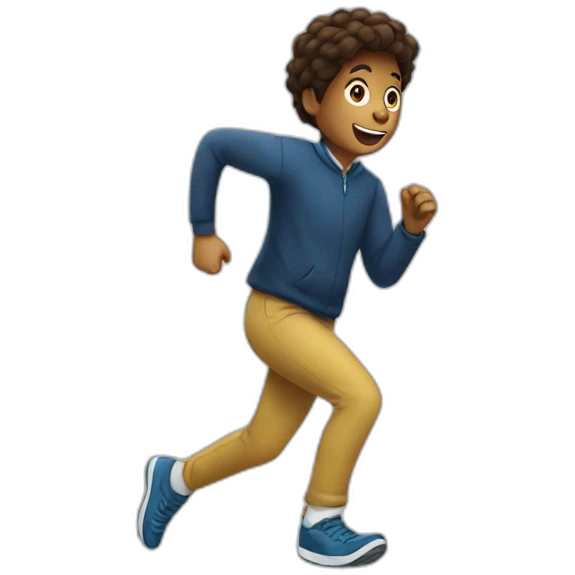 Person running to the school emoji