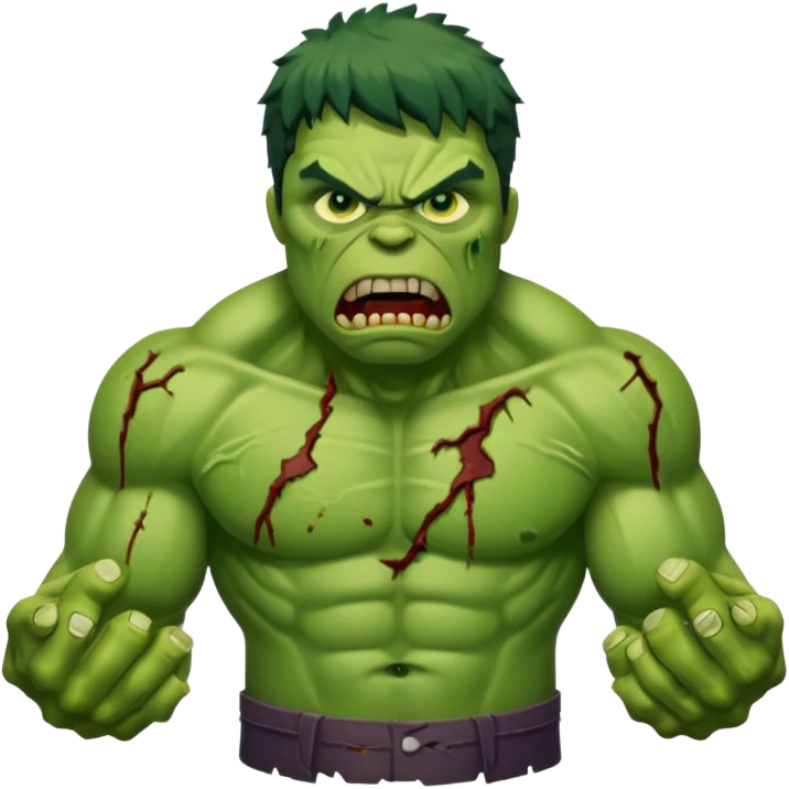 The hulk in zombie mode emoji