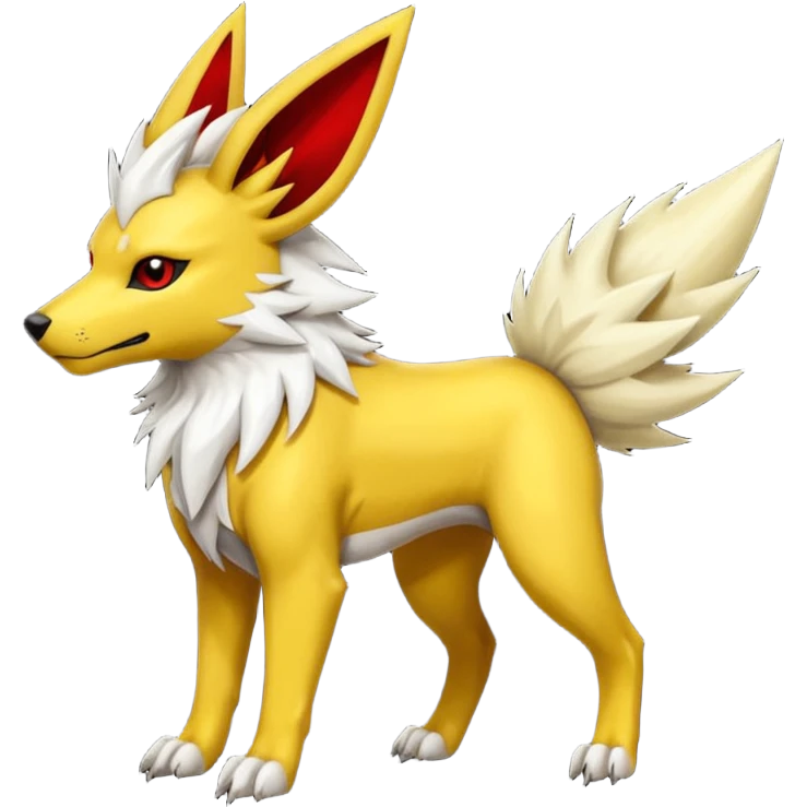 Houndoom-Jolteon-Wolf-fusion (full body) emoji