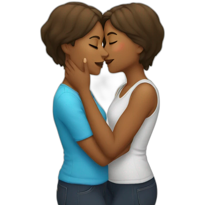 lesbian kiss emoji
