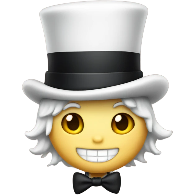Boy hello kitty with a  top hat emoji
