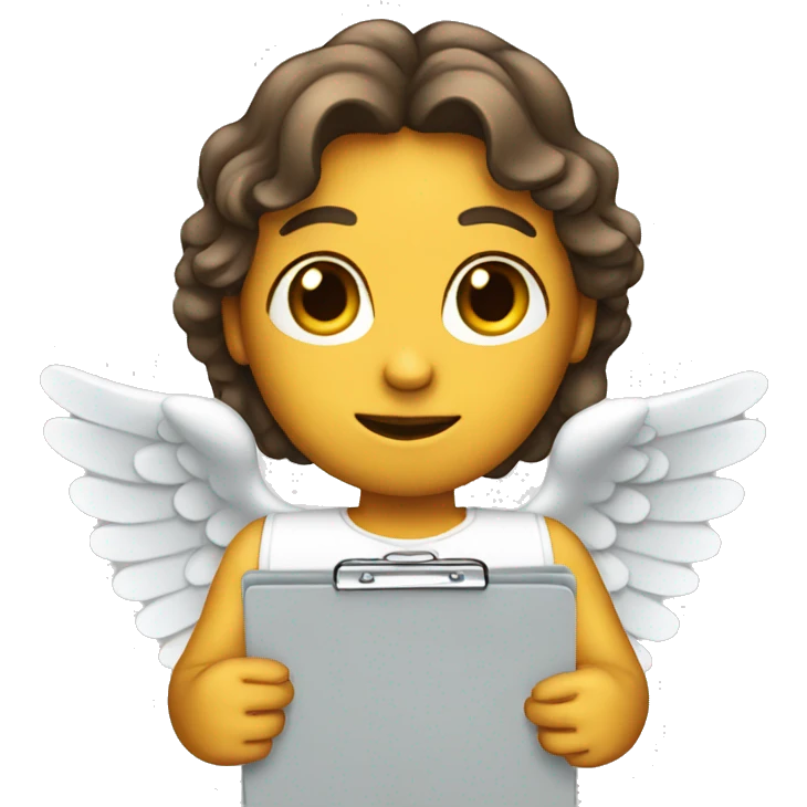 angel holding a clipboard emoji
