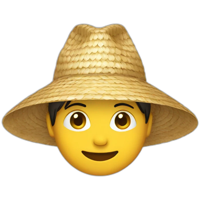 Vietnamese person with straw hat emoji