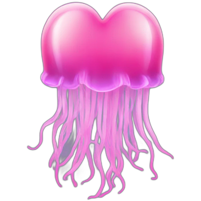 pink jellyfish heart emoji