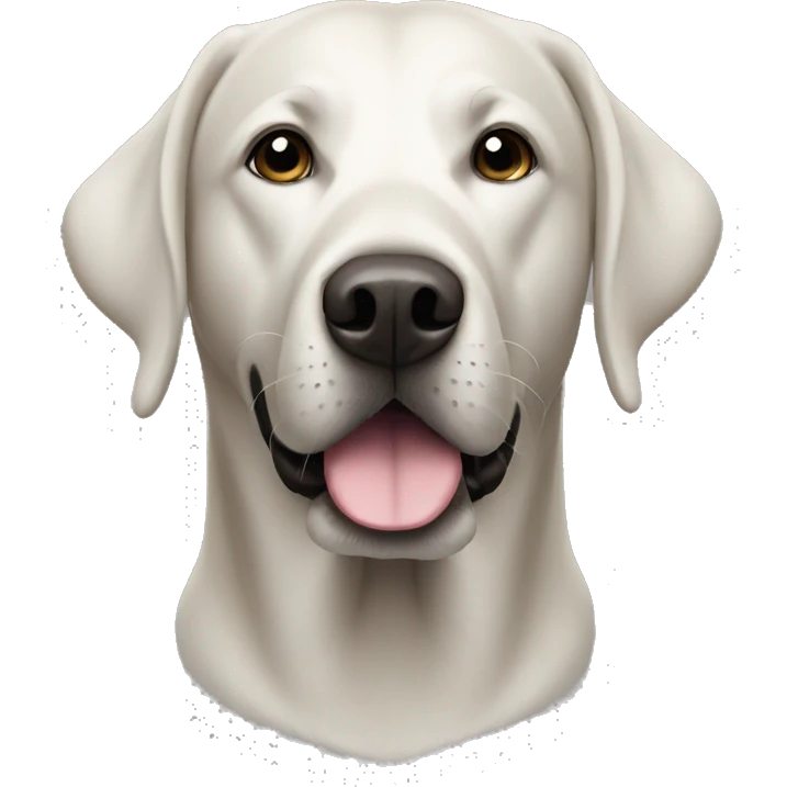 A Black Labrador with a bit of white on the snout  emoji