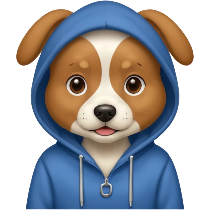dog wearing a hoodie emoji