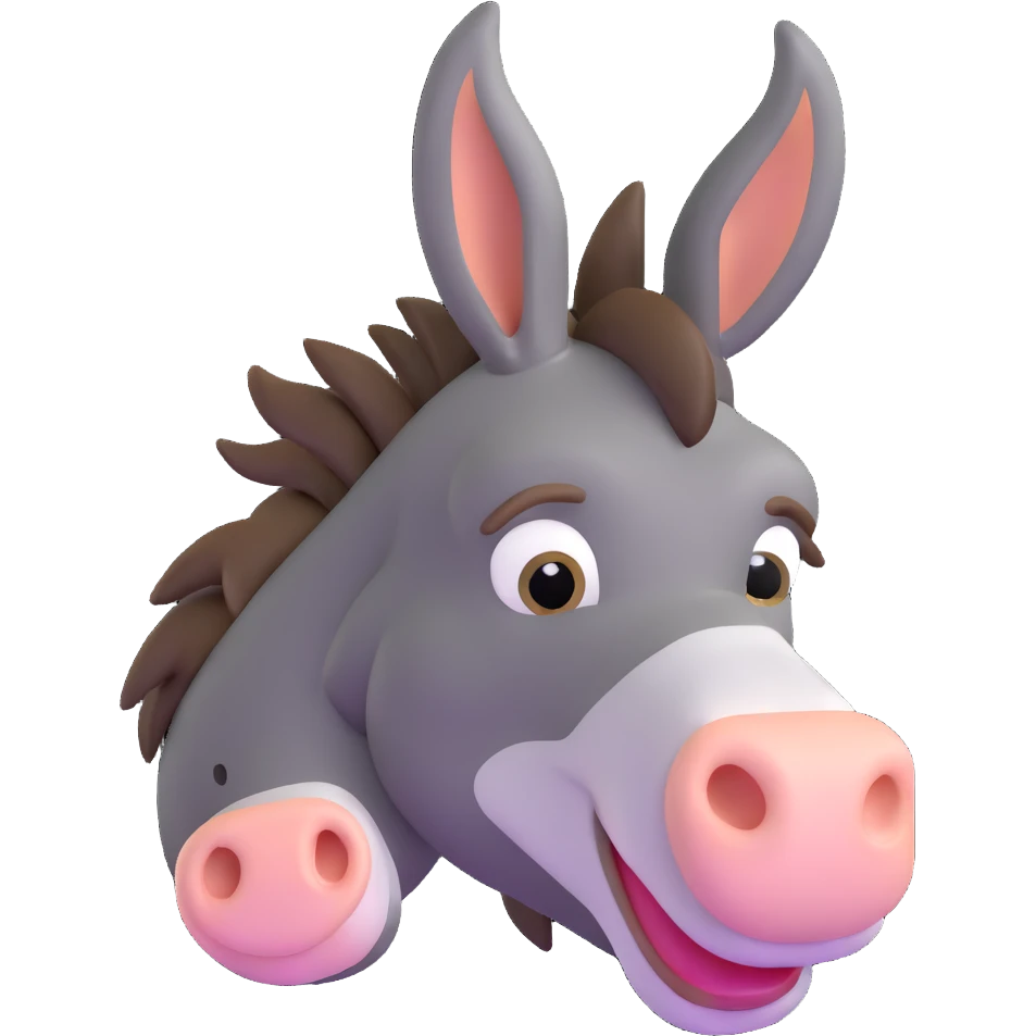 sad blue donkey emoji