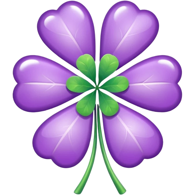 lucky white and purple emoji