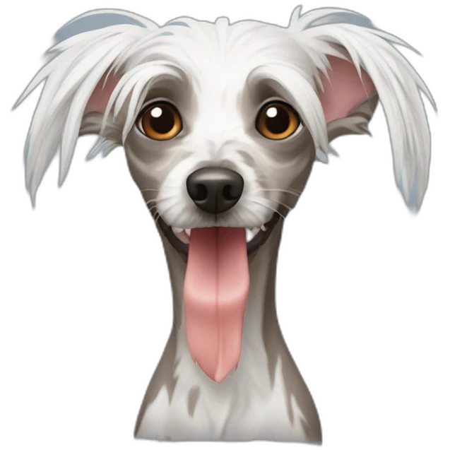 Chinese Crested kebab emoji