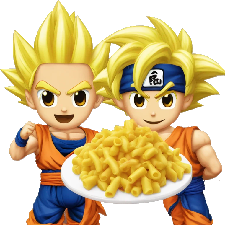 A macaroni And goku from de dragon ball zz emoji