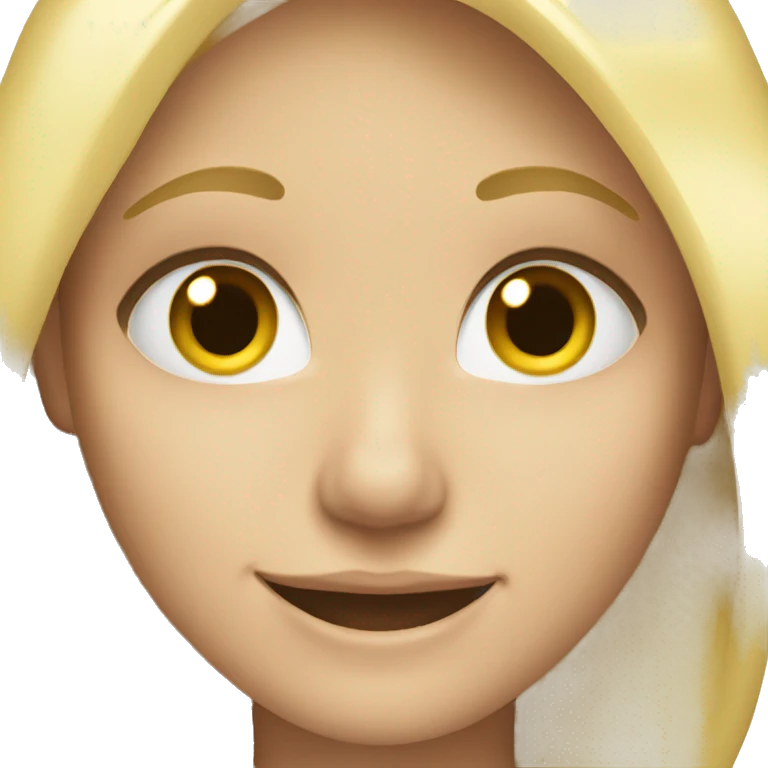 smiling blonde emoji