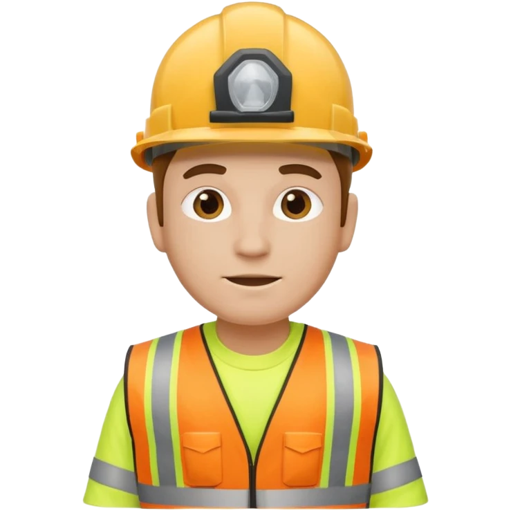 construction worker with safety vest emoji