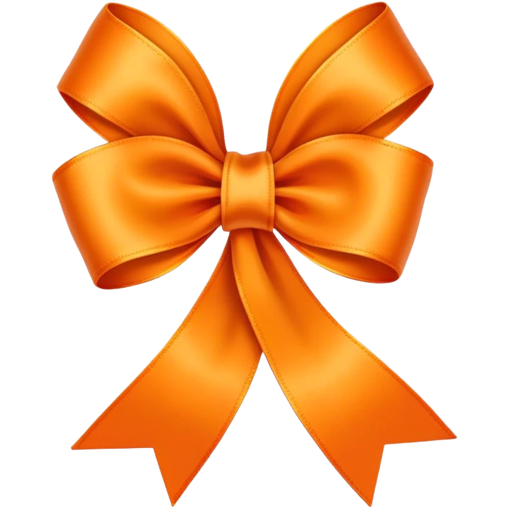 Orange ribbon emoji