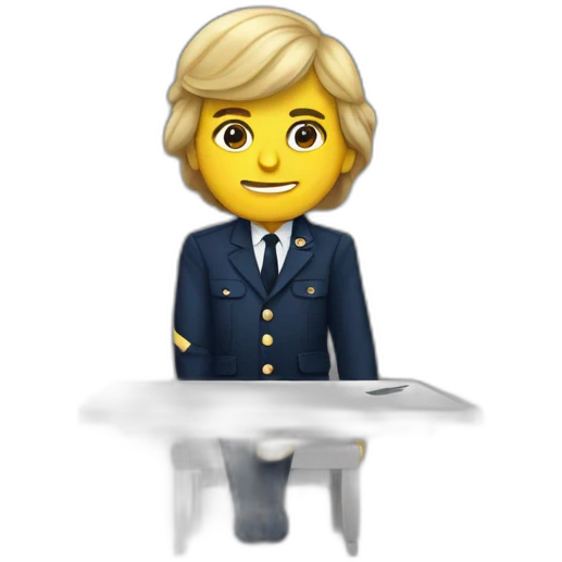 Macron sur marine lepeine emoji