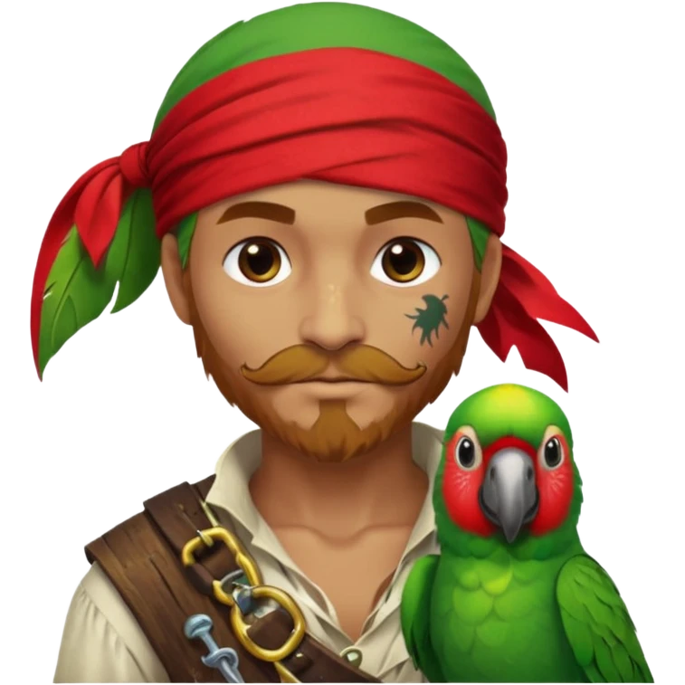 pirate and parrot emoji