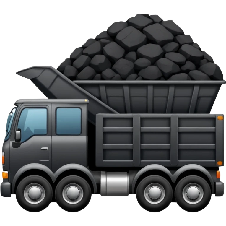 black truck with coal ore emoji