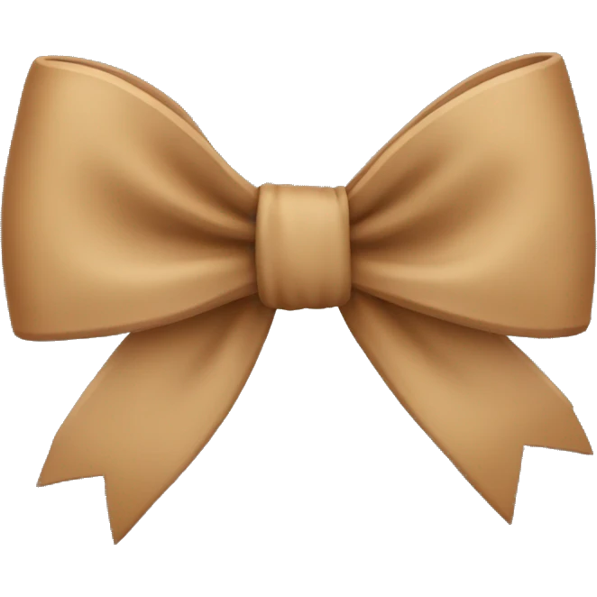 light brown bow emoji