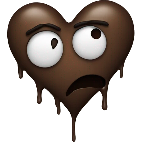 Very dark brown broken heart  emoji
