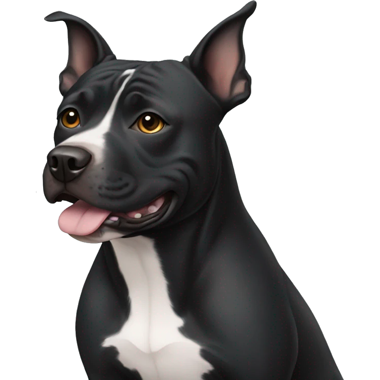 black staffordshire terrier dog emoji